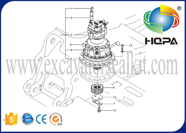 EC290BLC Swing Motor HZZC-M2X170CHB VOE14524190 ชุดซ่อมไฮดรอลิก